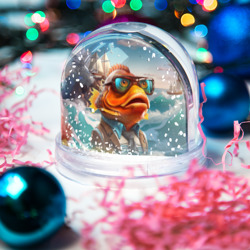 Игрушка Снежный шар Карп в солнечных очках - фото 2