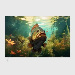 Флаг 3D Карп в озере