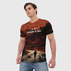 Мужская футболка 3D AC DC Highway to hell - фото 2