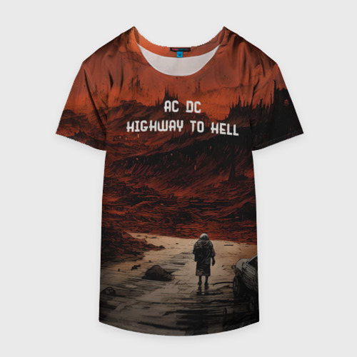 Накидка на куртку 3D AC DC Highway to hell, цвет 3D печать - фото 4