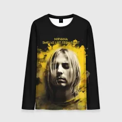Мужской лонгслив 3D Nirvana Graffiti