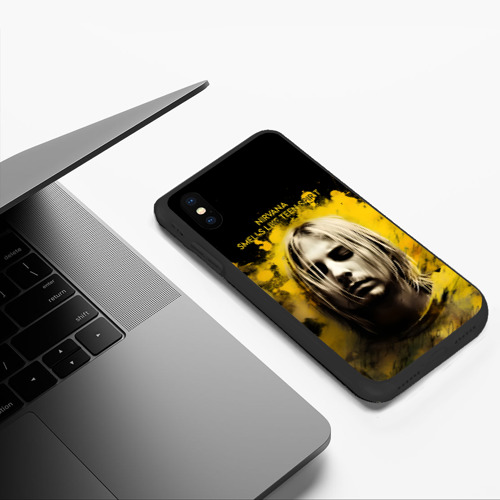 Чехол для iPhone XS Max матовый Nirvana Graffiti, цвет черный - фото 5