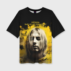 Женская футболка oversize 3D Nirvana Graffiti