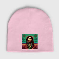 Мужская шапка демисезонная Digital Art Bob Marley in the field