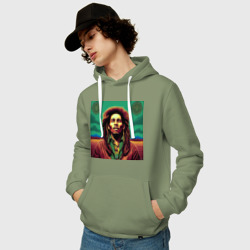 Мужская толстовка хлопок Digital Art Bob Marley in the field - фото 2