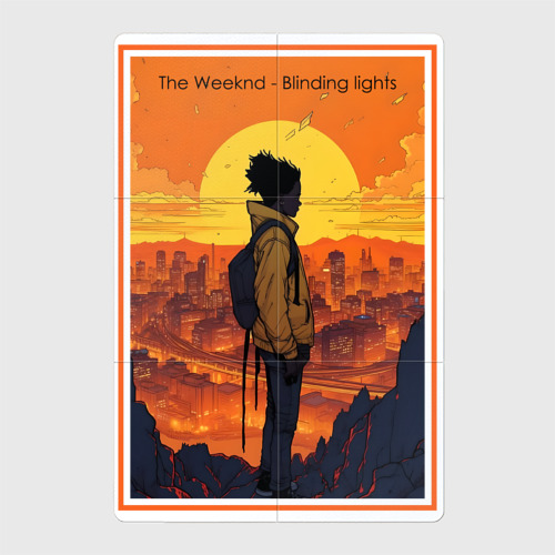 Магнитный плакат 2Х3 The Weeknd Blinding lights