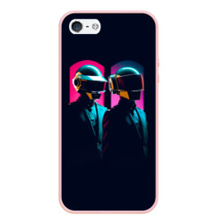 Чехол для iPhone 5/5S матовый Daft Punk - One more time