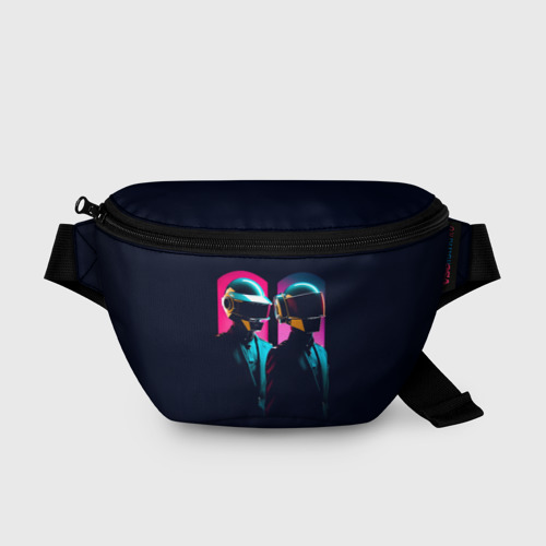 Поясная сумка 3D с принтом Daft Punk - One more time, вид спереди #2