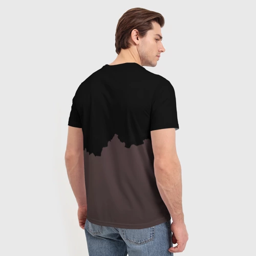 Мужская футболка 3D с принтом Кукла Колдуна с черепoм, вид сзади #2