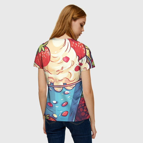 Женская футболка 3D Хомяк в коктейле, цвет 3D печать - фото 4