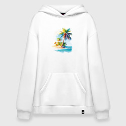 Худи SuperOversize хлопок Palm Tree Serenity