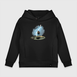 Детское худи Oversize хлопок Дурак на холме ловит молнию