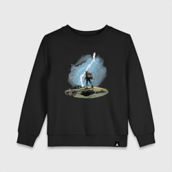 Детский свитшот хлопок Дурак на холме ловит молнию