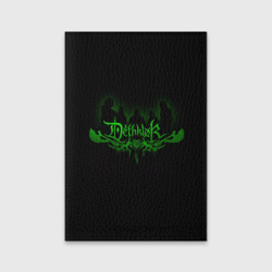 Обложка для паспорта матовая кожа Metalocalypse Dethklok green