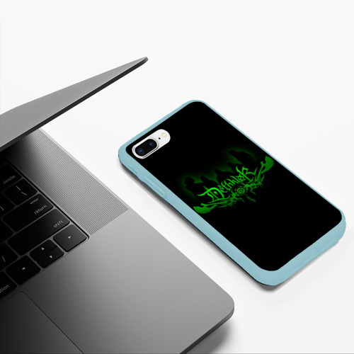 Чехол для iPhone 7Plus/8 Plus матовый Metalocalypse Dethklok green, цвет мятный - фото 5