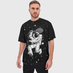 Мужская футболка oversize 3D Space tennis - astronaut - фото 2