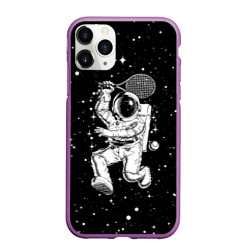 Чехол для iPhone 11 Pro Max матовый Space tennis - astronaut
