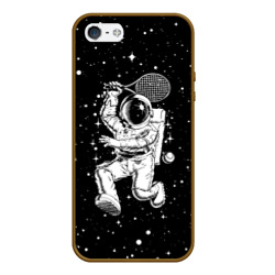 Чехол для iPhone 5/5S матовый Space tennis - astronaut