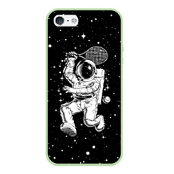 Чехол для iPhone 5/5S матовый Space tennis - astronaut