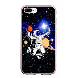 Чехол для iPhone 7Plus/8 Plus матовый Космический баскетбол