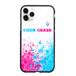 Чехол для iPhone 11 Pro Max матовый Code Geass neon gradient style: символ сверху