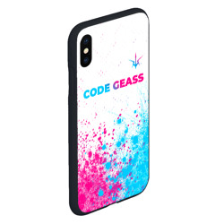 Чехол для iPhone XS Max матовый Code Geass neon gradient style: символ сверху - фото 2