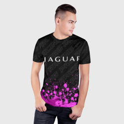 Мужская футболка 3D Slim Jaguar pro racing: символ сверху - фото 2
