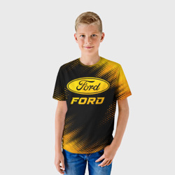 Детская футболка 3D Ford - gold gradient - фото 2