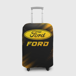 Чехол для чемодана 3D Ford - gold gradient