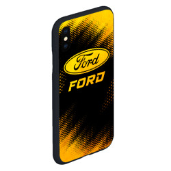 Чехол для iPhone XS Max матовый Ford - gold gradient - фото 2