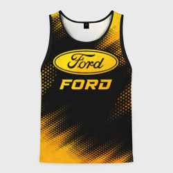 Мужская майка 3D Ford - gold gradient