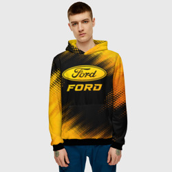 Мужская толстовка 3D Ford - gold gradient - фото 2