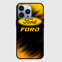 Чехол для iPhone 13 Pro Ford - gold gradient