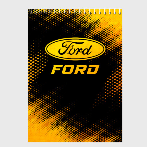 Скетчбук Ford - gold gradient, цвет белый