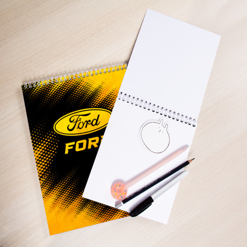Скетчбук Ford - gold gradient, цвет белый - фото 3