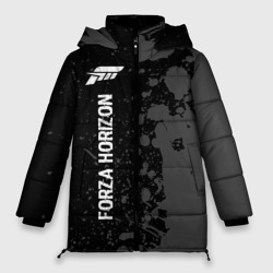 Женская зимняя куртка Oversize Forza Horizon glitch на темном фоне: по-вертикали