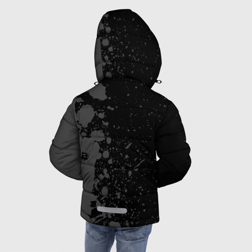 Зимняя куртка для мальчиков 3D Forza Horizon glitch на темном фоне: по-вертикали, цвет черный - фото 4