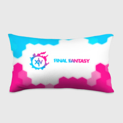 Подушка 3D антистресс Final Fantasy neon gradient style: надпись и символ