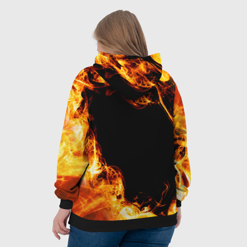 Женская толстовка 3D Hollywood Undead и пылающий огонь, цвет 3D печать - фото 7