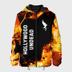 Мужская куртка 3D Hollywood Undead и пылающий огонь
