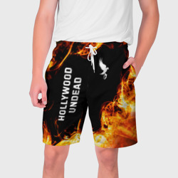 Мужские шорты 3D Hollywood Undead и пылающий огонь