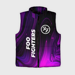 Женский жилет утепленный 3D Foo Fighters violet plasma