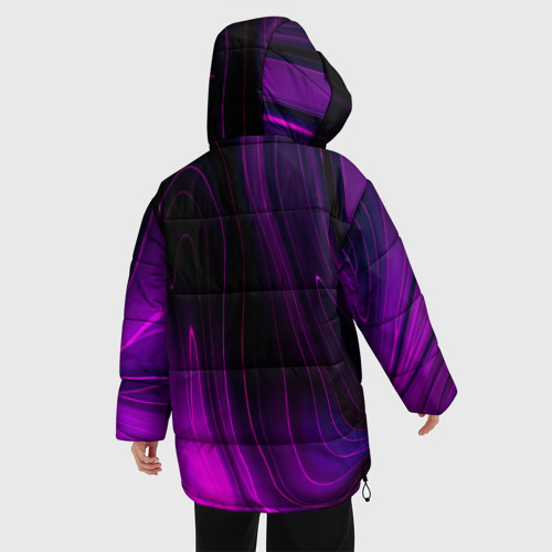 Женская зимняя куртка Oversize Foo Fighters violet plasma, цвет черный - фото 4