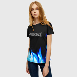 Женская футболка 3D Evanescence blue fire - фото 2