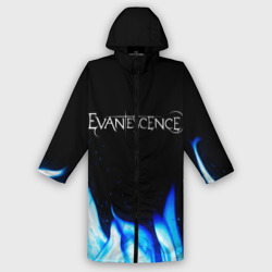 Мужской дождевик 3D Evanescence blue fire