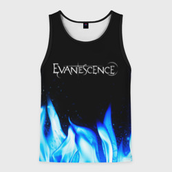 Мужская майка 3D Evanescence blue fire