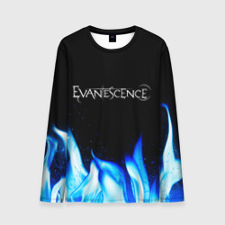 Мужской лонгслив 3D Evanescence blue fire