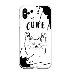 Чехол для iPhone XS Max матовый The Cure рок кот на светлом фоне