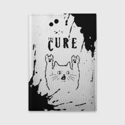 Обложка для автодокументов The Cure рок кот на светлом фоне