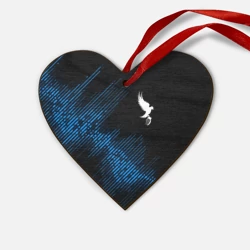 Деревянная игрушка Сердце Hollywood Undead звуковая волна